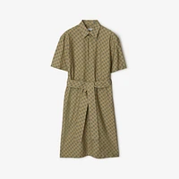 Check Cotton Shirt Dress in Light sage - Women | Burberry® Official