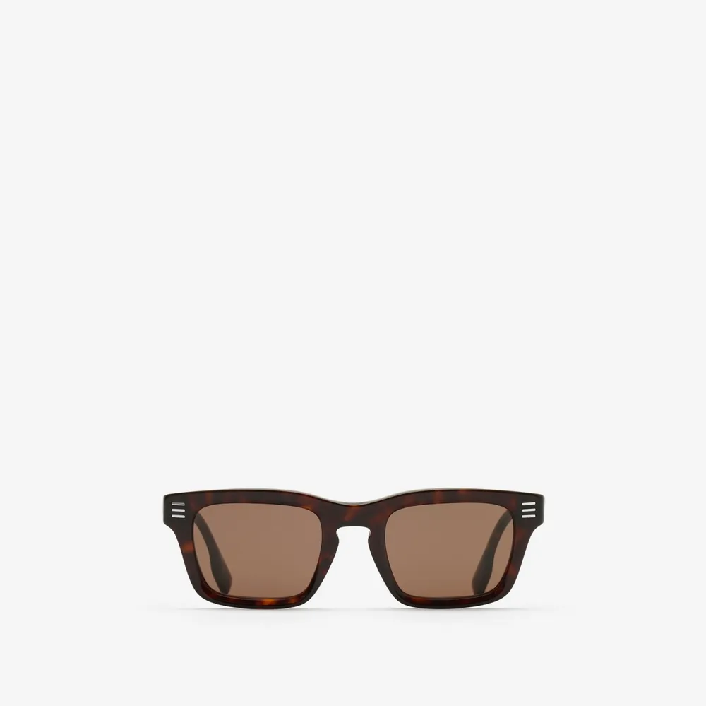 Stripe Square Sunglasses in Black - Men | Burberry® Official
