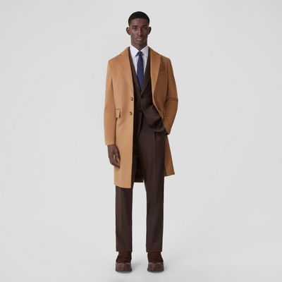 Wool Cashmere Tailored Coat Camel - Men | Burberry® Official