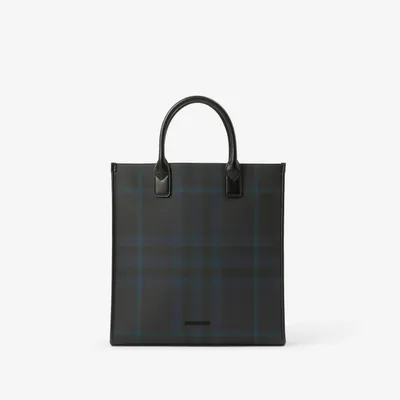 Burberry Denny Slim Vertical Leather Tote Bag - Black