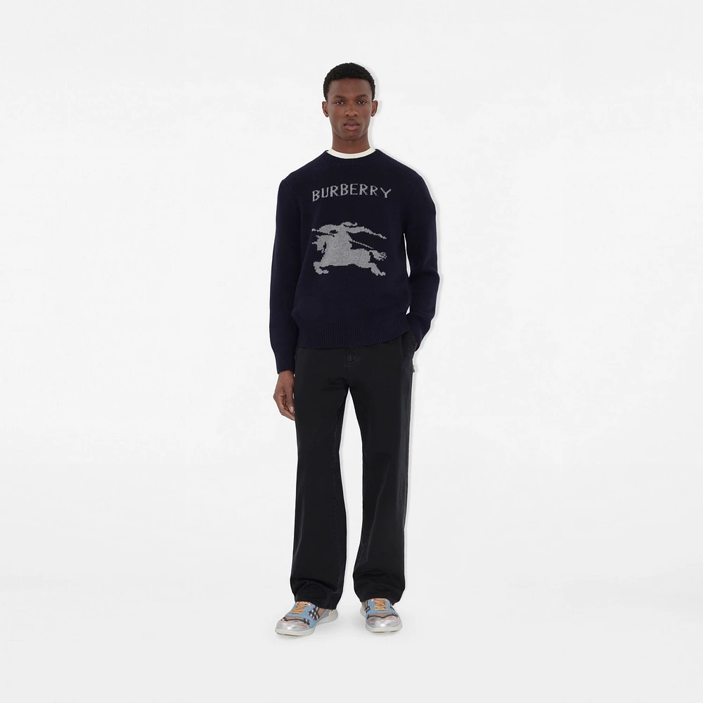 EKD Wool Cashmere Sweater in Navy - Men | Burberry® Official