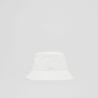 Monogram Wool Silk Blend Bucket Hat White | Burberry® Official