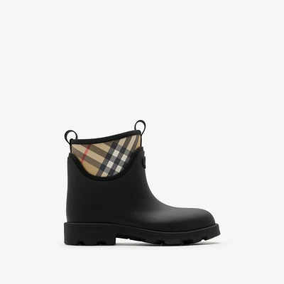 Rubber Marsh Stamp Low Boots​ in Black - Women | Burberry® Official