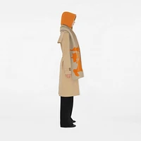 EKD Wool Hooded Scarf in Hunter/pumpkin | Burberry® Official