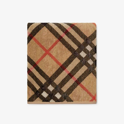 Check Cotton Towel in Sand | Burberry® Official