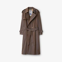 Long Gabardine Trench Coat in Dusk - Women, Cotton | Burberry® Official