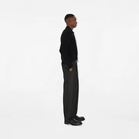 Long-sleeve Cashmere Blend Polo Shirt in Black - Men | Burberry® Official