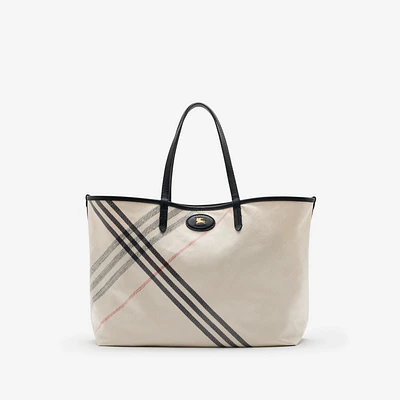 Medium Highlands Tote in Soap - Women, Cotton, Linen | Burberry® Official