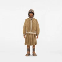 Quilted Nylon Bomber Jacket in Sand | Burberry® Official