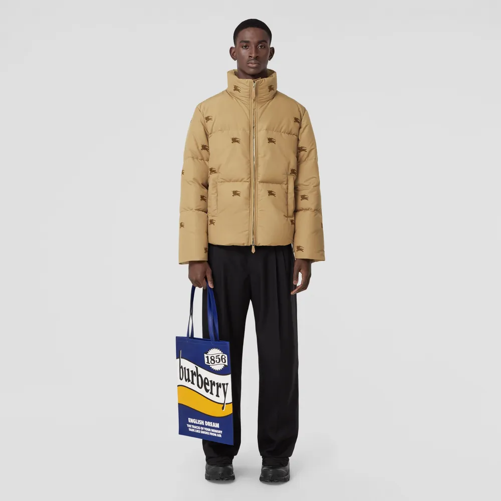 Burberry + Embroidered EKD Nylon Puffer Jacket Camel - Men | Burberry®  Official | Yorkdale Mall