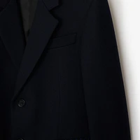 Wool Tailored Coat in Navy - Men | Burberry® Official