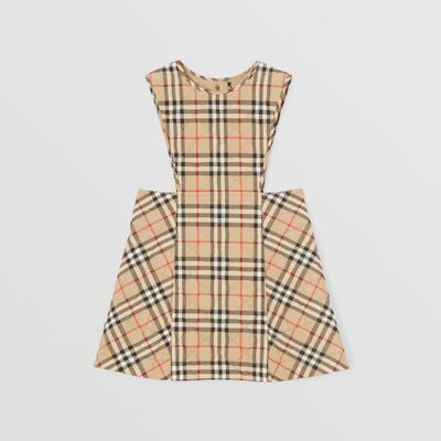 Vintage Check Diamond Quilted Pinafore Dress Archive Beige | Burberry