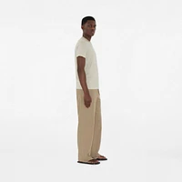 Striped Cotton T-shirt in Skylark - Men | Burberry® Official