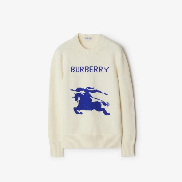 EKD Wool Cashmere Sweater in Off white - Women | Burberry® Official