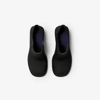 Rubber Marsh Heel Boots in Black - Women | Burberry® Official