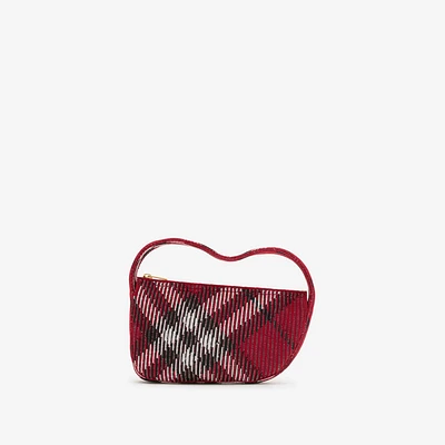 Check Mini Knitted Bag​ in Scarlet - Women | Burberry® Official
