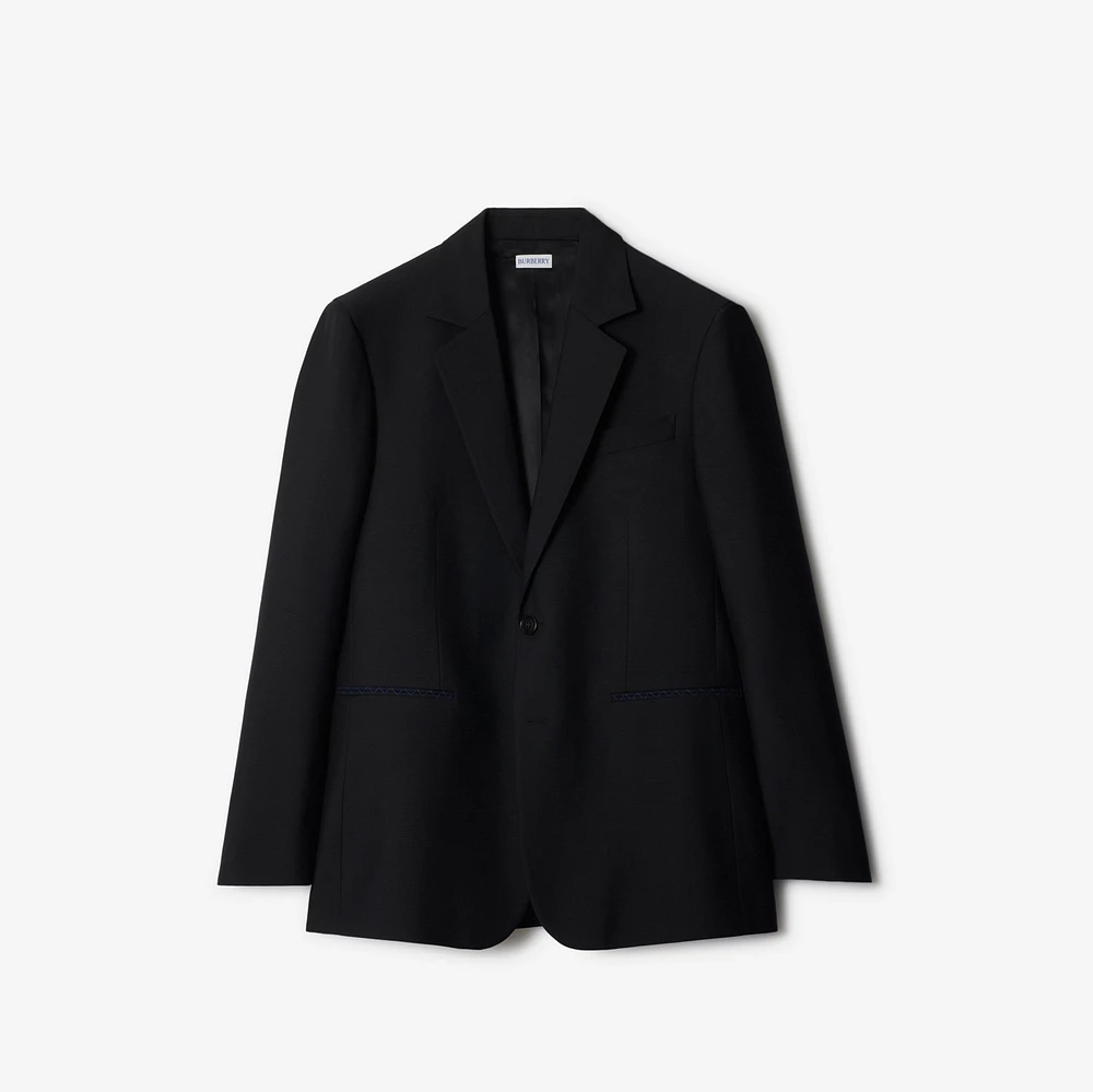 Wool Tailored Jacket in Black - Men | Burberry® Official