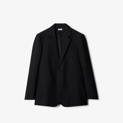 Wool Tailored Jacket in Black - Men | Burberry® Official