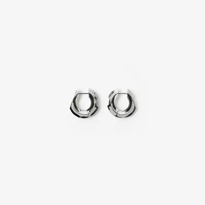 Small Hollow Hoop Earrings in Silver/gold - Women | Burberry® Official