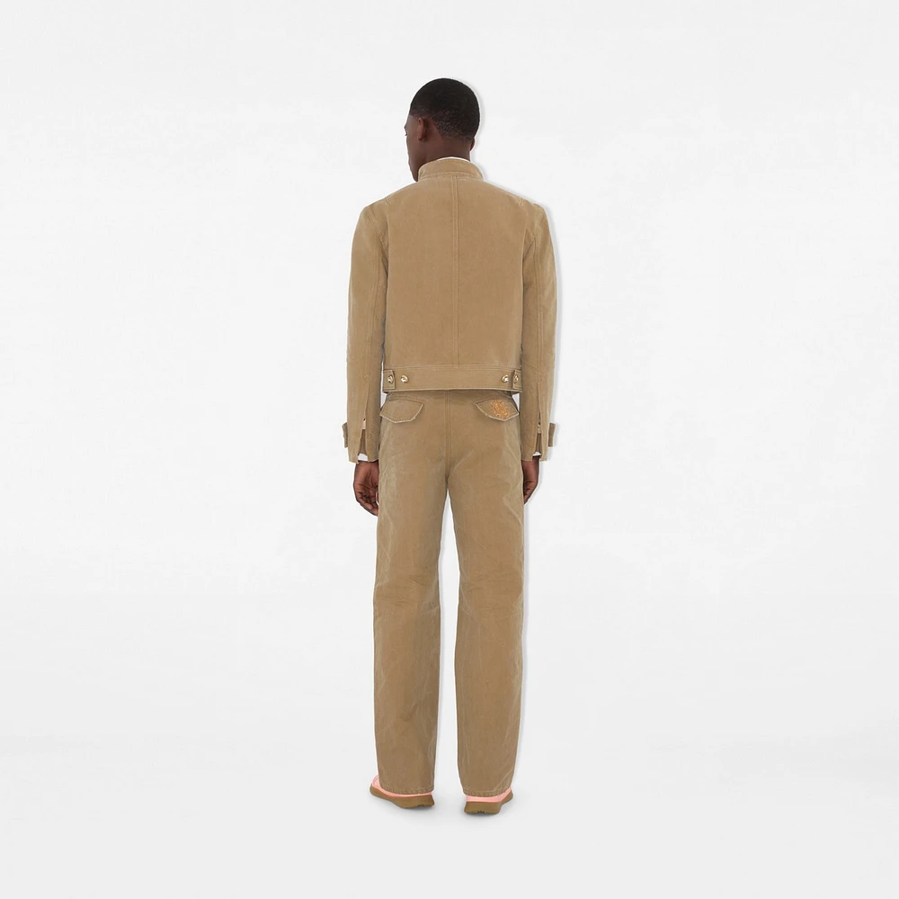 Cotton Trousers in Walrus - Men | Burberry® Official