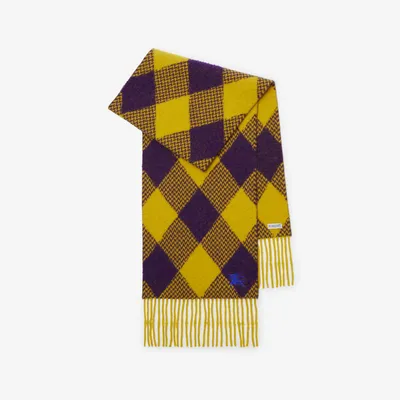 Argyle Wool Scarf in Pear/royal | Burberry® Official