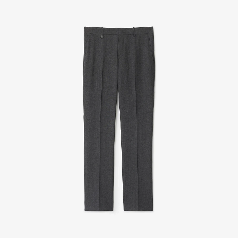 Wool Tailored Trousers in Rock grey - Men | Burberry® Official