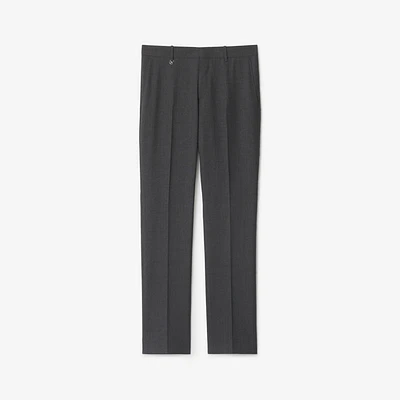Wool Tailored Trousers in Rock - Men | Burberry® Official
