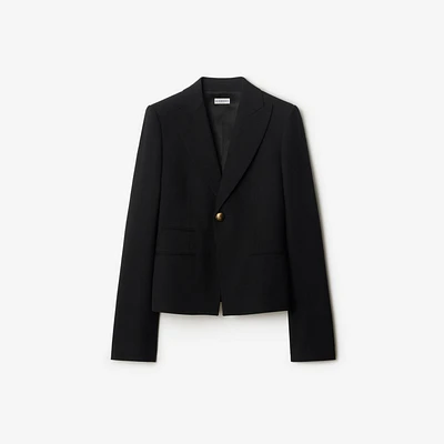 Wool Tailored Jacket in Black - Women | Burberry® Official