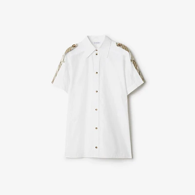 Regular Fit Cotton Shirt in Optic white - Women | Burberry® Official