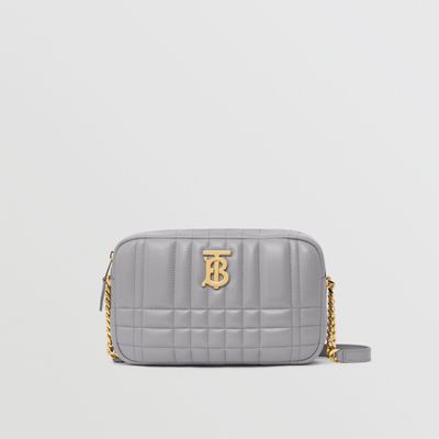 Quilted Leather Small Lola Camera Bag in Cloud Grey - Women | Burberry® Official