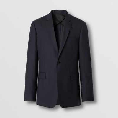 Slim Fit Wool Tailored Jacket Dark Navy - Men | Burberry® Official
