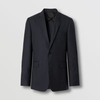 Slim Fit Wool Tailored Jacket Dark Navy - Men | Burberry® Official