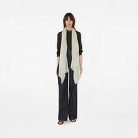Wide EKD Wool Scarf in Mitten | Burberry® Official