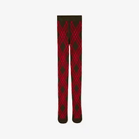 Check Wool Blend Tights in Snug/pillar | Burberry® Official