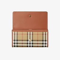 Check Continental Wallet in Archive beige - Women | Burberry® Official