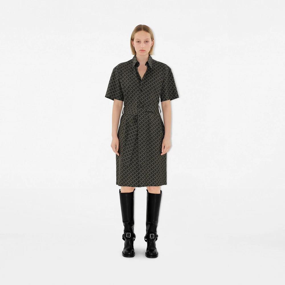 Check Cotton Shirt Dress in Snug - Women | Burberry® Official