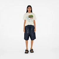 Frog Cotton T-shirt in Salt - Women | Burberry® Official