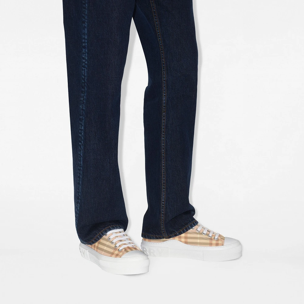 Check Sneakers in Teacup - Women, Nylon | Burberry® Official
