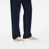 Check Sneakers in Teacup - Women, Nylon | Burberry® Official