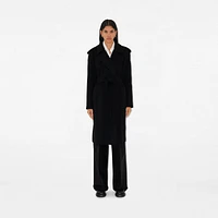 Cashmere Wrap Coat in Black - Women | Burberry® Official