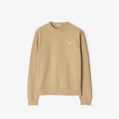 Knight Stamp Cotton Sweatshirt in Flax - Men | Burberry® Official