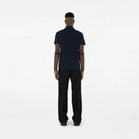 Cotton Polo Shirt in Navy - Men | Burberry® Official