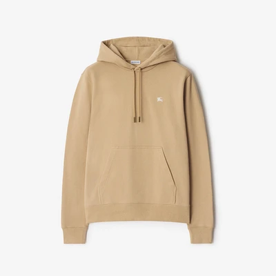 Knight Stamp Cotton Hoodie in Flax - Men | Burberry® Official
