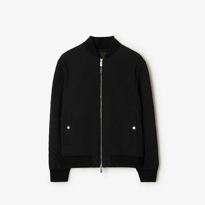 Quilted Nylon Bomber Jacket in Black - Men | Burberry® Official