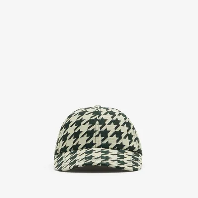 Houndstooth Baseball Cap in Ivy - Men | Burberry® Official