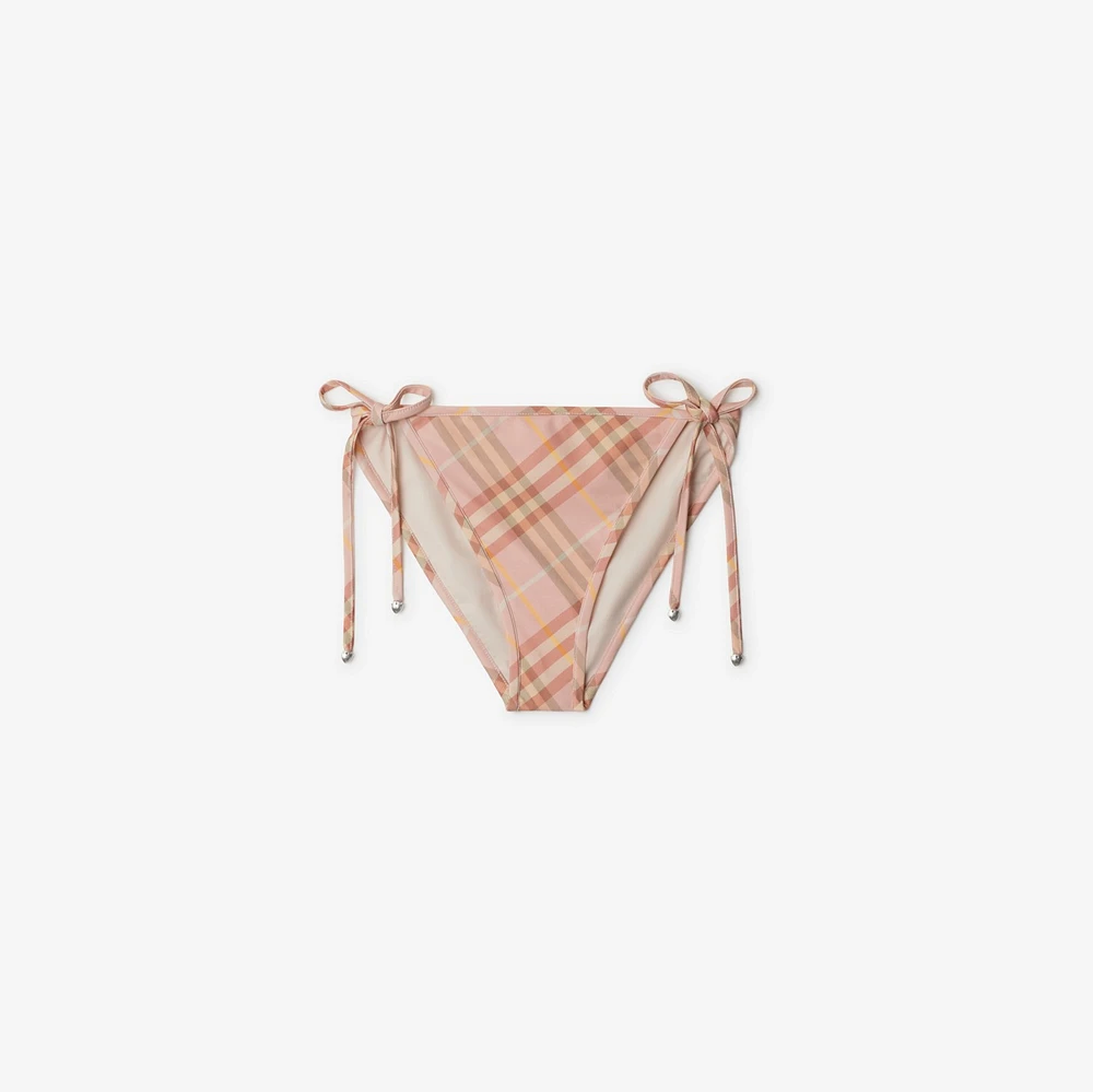 Check Bikini Briefs in Teacup - Women, Nylon | Burberry® Official