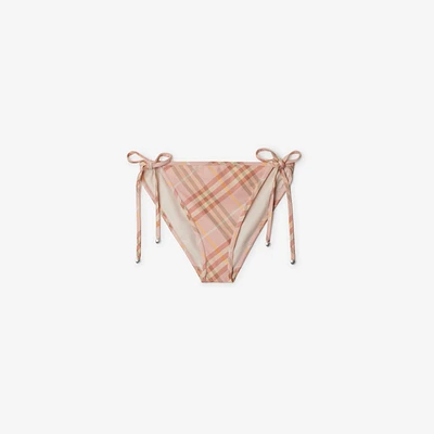 Check Bikini Briefs in Teacup - Women, Nylon | Burberry® Official