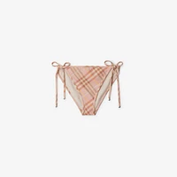 Check Bikini Briefs in Teacup - Women, Nylon | Burberry® Official