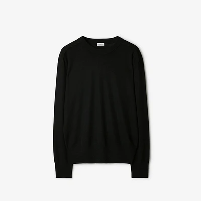 Wool Sweater in Black - Men | Burberry® Official