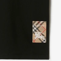 Check Label Cotton T-shirt in Black - Women | Burberry® Official